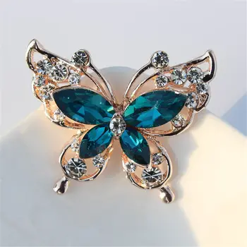 Šátek Svadobné Crystal Zliatiny Sveter Motýľ Brošňa Kolíky Drahokamu Prekrásny Kvet Pre Ženy|Dievčatá Šperky Strany Darček