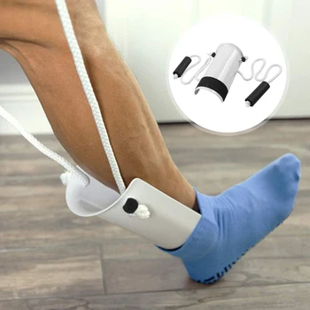 Flexibilné Ponožka Osadenie Pomoci. Easy on Off Ťahanie Pomáhať Zariadenie Dať na Svoju Ponožka Bez Ohýbanie Ponožka s Ramenami Pomoci Jednoduché zapnutie A Vypnutie 0