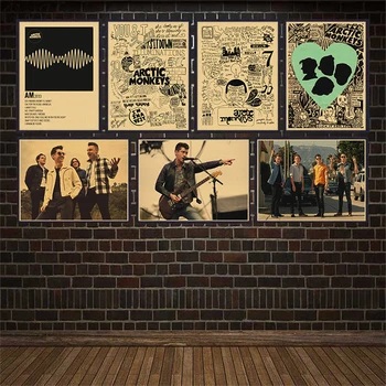 Arctic Monkeys Rocková kapela Kraft Papier Papierové Plagáty na Steny Domov Bar Plagáty Domova Domova nálepka na stenu