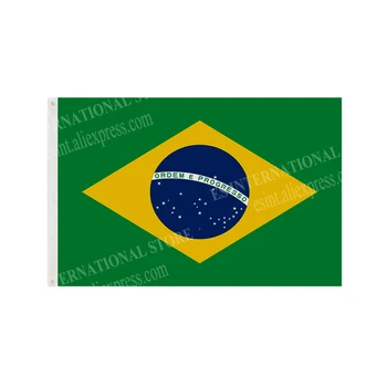 Brazília Vlajka Národnej Polyester Banner Lietania 90 x 150 cm 3 x 5 ft Vlajky Na Celom Svete na celom Svete Vnútorné A Vonkajšie Dekorácie
