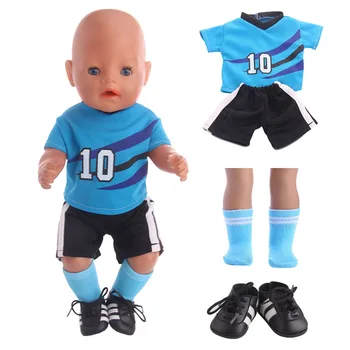 Bábiky Oblečenie Športové Loptu Sady Pre 18-Palcové Americký& 43 cm Dieťa novorodenec Našej Generácie Dievča ruskej HOBBY Hračky