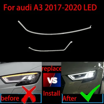 Pre Audi A3, S3 LED 2016-2018 DRL Svetlá pre Denné svietenie Svetlo Sprievodca Doska Denných prevádzkových Light Tube Denných prevádzkových Svetla Strip