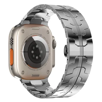 Luxusné popruh Pre Apple hodinky kapela 45 mm 44 mm Ultra 49 mm 42mm 41mm 40 mm 38 mm Náramok z nerezovej ocele iWatch Series 7 8 6 SE 5 4 3