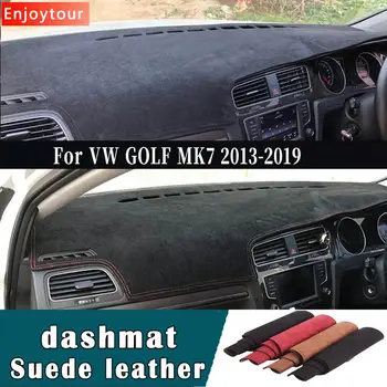 Auto-styling Semiš Kožené Dashmat Panel Kryt Pad Dash Mat Koberec Pre Volkswagen VW golf mk7 7.5 GLAXAY R 2013 2014 2017 2019 0