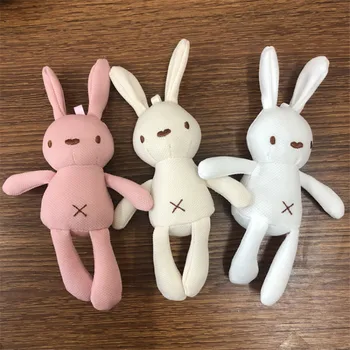 20 cm Roztomilé plyšové hračky králik bábika keychain roztomilý králik dieťa dievča, darček mäkké kawaii plnené plyšový zajačik kľúč reťazca