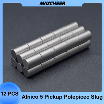 12pcs 9.5x15mm Magnetized Alnico 5 Electric Bass Pickup Polepiece Slug Pól Slug /Pickup Magnet Slug Prúty