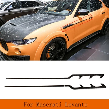 4PCS Strane Blatník Vetracie Otvory Pásy Pre Maserati Levante Kupé Base Sport S, Sport Diesel 2017 2018 Reálne Karbónový Blatník Otvory, Trim 0