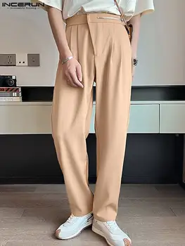 Muži Nohavice jednofarebné Elastický Pás Voľné Zips Joggers Streetwear Bežné Nohavice Mužov 2022 kórejský Voľnočasové Nohavice S-5XL INCERUN
