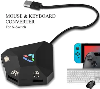 NS Káblové Pripojenie USB Klávesnice a Myši Adaptér, LED Indikátor Converter pre PS4 /PS3/Xbox Jeden/ Xbox 360/ Nintendo Prepínač lite