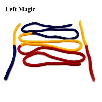 Tri Struny Tri Farebné Prepojenie Laná Magický Trik Červená Žltá Modrá Lano Magic Rekvizity Zblízka Zábavné Profesionálne Príslušenstvo