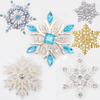 Crystal Snowflake Brošňa pre Ženy, Svadobné Šperky Drahokamu Brošňa Kabát Príslušenstvo Corsage Pin