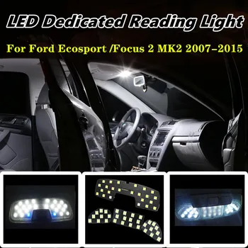 2 Štýlov na výber 12V Biele Auto LED svetla na Čítanie Interiéru Svetlo Dome na Čítanie Mapy Osvetlenie Pre Ford Ecosport /Focus 2 MK2 rokov 2007-2015