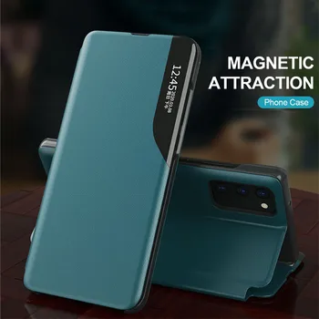 Smart Zobrazenie Okna Magnetické Kože Flip Puzdro Pre Samsung Galaxy A11 A12 A31 A51 A71 A21s A22 A32 A52 A72 M21 M31 M52 A13 Kryt