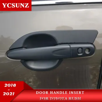 ABS strane dverí rukoväť miska chránič Pre toyota rush 2018 2019 2020 2021 chrome black rukoväť Pre vloženie Toyota rush 2018 - 2021
