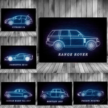 Nástenné Kresby Vozidla Plagát Modulárny Klasických SUV Auto Jeep Racing Obrázky HD Vytlačené Plátno na Maľovanie Domáce Dekorácie Obývacia Izba
