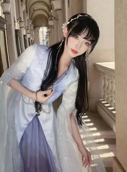 Horúce TV Cang Lan Jue Cosplay Xiao Lanhua Hanfu Kostým Yu Shuxin Hanfu Šaty Cang Lan Jue Šaty Víla Šaty Tanečné Oblečenie