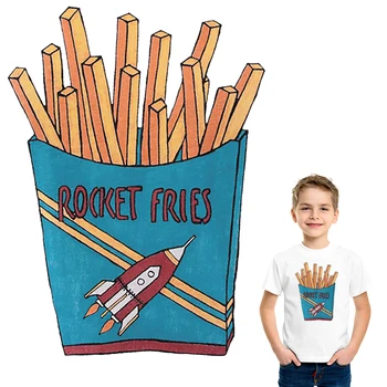 Rocket Hranolčeky Nálepky Dieťa Umývateľný Diy Príslušenstvo Nový Dizajn Oblečenie, Dekorácie Pre Tlač T-Shirt Žehlička Na Škvrny 0