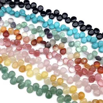Prírodný kameň kvapka Vody tvar voľné korálky Crystal semifinished string perličiek DIY Elegantný Náhrdelník Náramok Šperky Robiť 0