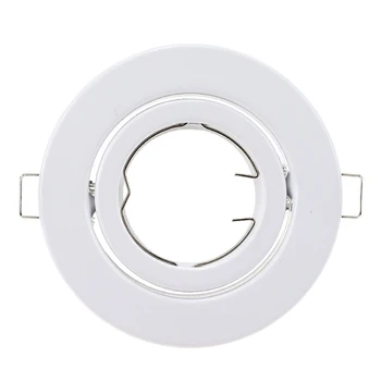 Moderné Biele Zapustené bodové svetlo montážneho Rámu MR16 GU10 Pätica Nastaviteľné Strop Montáž Otvor Lampy, Osvetlenie, Zariadenie Pre Vnútorné