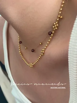Korálky kvetina náhrdelník pre ženy nehrdzavejúcej ocele clavicle snowflake elegantná náhrdelník letné šperky 2022