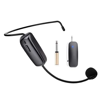 Multifunkčné UHF Wireless Headset Mikrofón Mic Systém Headset Mikrofón a Ručný Mikrofón s 1PC USB Nabíjací Kábel