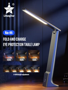 LED Skladacie Stolná Lampa Nabíjanie pomocou pripojenia USB Touch Ovládania Stmievateľné Ploche Ochrana Očí Čítanie Štúdia Office Spálňa, Nočné Lampy