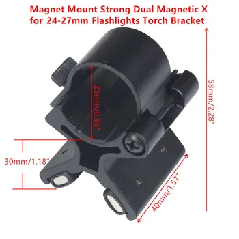 Magnet Mount Silné Dual Magnetické X 24-27 mm 27 mm-30 mm Baterky Baterky Držiak Rozsahu zbrane Sudy Mount Taktickej