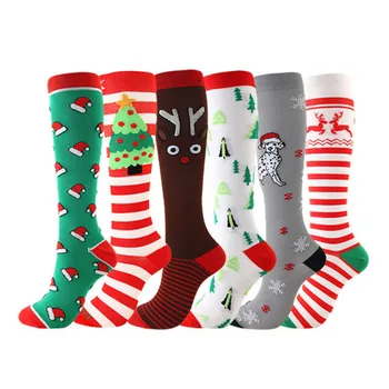 LKWDer 3 Páry/veľa Tvorivej Tlače Vianočné Ponožky Kawaii Ponožka Mužov Cartoon Skateboard Ponožky Bavlna Zábavné, Roztomilé Mužov a Žien Ponožky