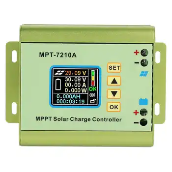 7210A Hliníkovej Zliatiny LCD Displej MPPT Solárny Panel Regulátor Nabíjania pre Lítiové Batérie, Regulátor Nabíjania