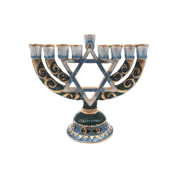 Menorah Svietnik Živice Domáce Dekorácie Hanukkah David Star Židovskej 9 Pobočky Candelabra Judaica Náboženské Dekor