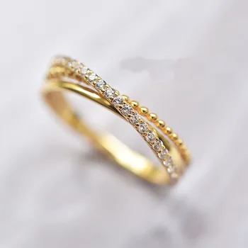 Kórejský Módny Dizajn S925 Strieborné Snubné Prstene Pre Ženy, 14 K Zlato Krúžok Luxusný Pár Snubné Prstene, Zásnubné Prstene, Šperky
