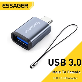Essager Typ C, USB 3.0 OTG USB-C Samec Na USB Žena Converter Pre Macbook Xiao Huawei Samsung S20 USBC OTG Pripojenie