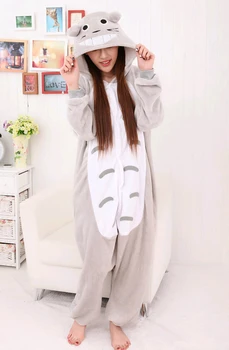 Kigurumi Nové Zimné Anime Pyžamo Dospelých Onesie Zvierat Totoro Cosplay Deti Pyžamá Sleepwear Kostým