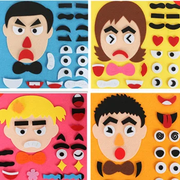 DIY Hračky Emócie Zmeniť Puzzle, Hračky Tvorivý Výraz Tváre sa Deti učia Vzdelávacie Hračky pre Deti Zábavné Nastaviť