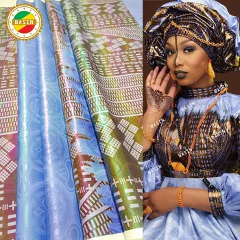 Africké Lesklé Vytlačené Povodí Riche Textílie Pre Francúzske Ženy Denne Strany Oblečenie 2021 Najvyššej Kvality Riche Brode Čipky Materiálov 0