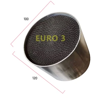 1 KS trojcestný katalyzátor, EURO 3 ALEBO 4 100*120 MM Univerzálny S Keramickou A Kovovou nosnou,Honeycomb Výfukového Filtra