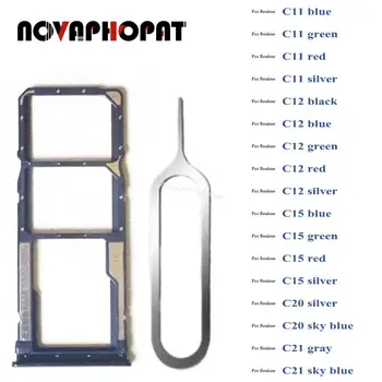 Novaphopat zásuvka na Kartu SIM Na Realme C11 C12 C15 C20 C21 Držiak Sim Slot Adaptér, Čítačky, Náhradné Pin 0