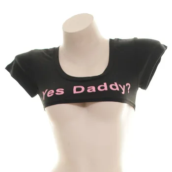 Áno, Otecko List Tlač Krátke Sexy Ultra Krátke Tričko Vystrihnúť Plodín Top Roztomilý Nádrže pre Ženy, Dámy Letné 2022 Ostrihané Čaj
