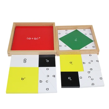 Drevené hračky Montessori učebné pomôcky Škola v ranom detstve matematika hračka Pythagorean vety a a B
