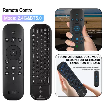 2.4 G IR Diaľkové Ovládanie Bluetooth-kompatibilné 5.0 Air Mouse Hlas Podsvietenie, Diaľkové Ovládanie, Režimy Dual 6-os Gyroskop pre TV
