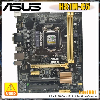 ASUS H81M-C5 základná Doska Intel H81 Chipset LGA1150 Socket Pre Intel 22nm CPU Core i5, i7 i3 Pentium Celeron Mic ATX H81 Doske