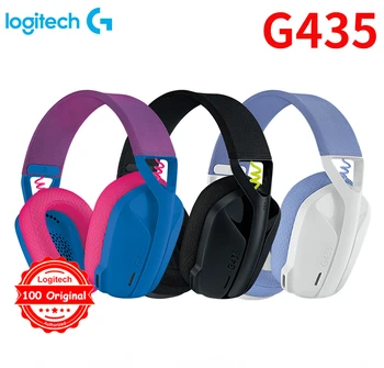 Logitech G435 Lightspeed Bluetooth Wireless Gaming Headset-Over-Ear Slúchadlá Vstavané mikrofóny Kompatibilné s Dolby Atmosférických pre PC
