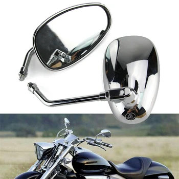 10 mm Chrome Chopper Motocykla Zadná Strana Zrkadiel Pre Honda, Kawasaki Suzuki