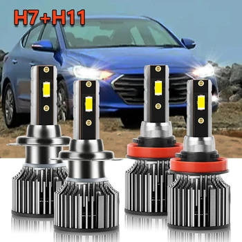 4x predné svetlo Žiarovky LED Kit H7 H11 H9 Vysoká Nízka Lúč Combo Lampy Auto Konverzie Na Hyundai Elantra 2013 2014 2015 2016 2017 2018