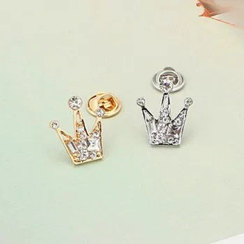 Módne Luxusné Drahokamu Mini Malé Cisárskej Koruny Brošne Crystal Brošne Kolíky Denim Taška Pripnúť Odznak Šperky Pre Dievčatá Chlapci
