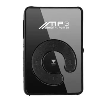Prenosný Mini Zrkadlo Klip MP3 Prehrávač Hudby Médií, Podpora Micro SD TF Karty Módne Hifi MP3 pre Outdoorové Športy Lítiová Batéria 0