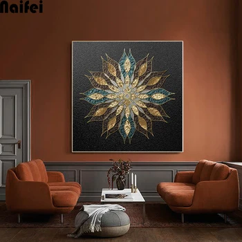 Jedáleň Diamond Maľovanie Cross Stitch 2020 Nové Obývacia Izba Plná Diamantov Výšivky Amerického Abstraktného Umenia Mandala Kvet