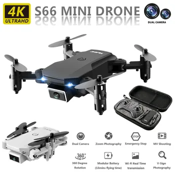 S66 Mini Drone 4K HD Kamera WiFi Fpv Tlak Vzduchu, nadmorská Výška Výživného 15 Min výdrž Batérie Skladacia Quadcopter DIEŤA Darček