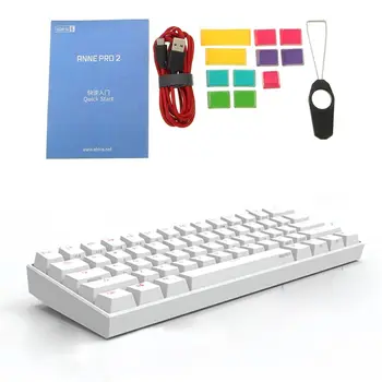 Anne Pro2 60% Bluetooth 4.0 Typ-C RGB 61 Klávesov Mechanical Gaming Keyboard Cherry Prepínač Gateron Prepínač nové dorp doprava