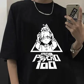 Anime Mob Psycho 100 T Košele Shigeo Kageyama Grafika Ženy Muži Nadrozmerné T-shirt Manga Krátke Sleeve Tee Tričko Unisex Nadrozmerné